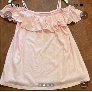 XXS light pink off the shoulder Lilly Pulitzer top